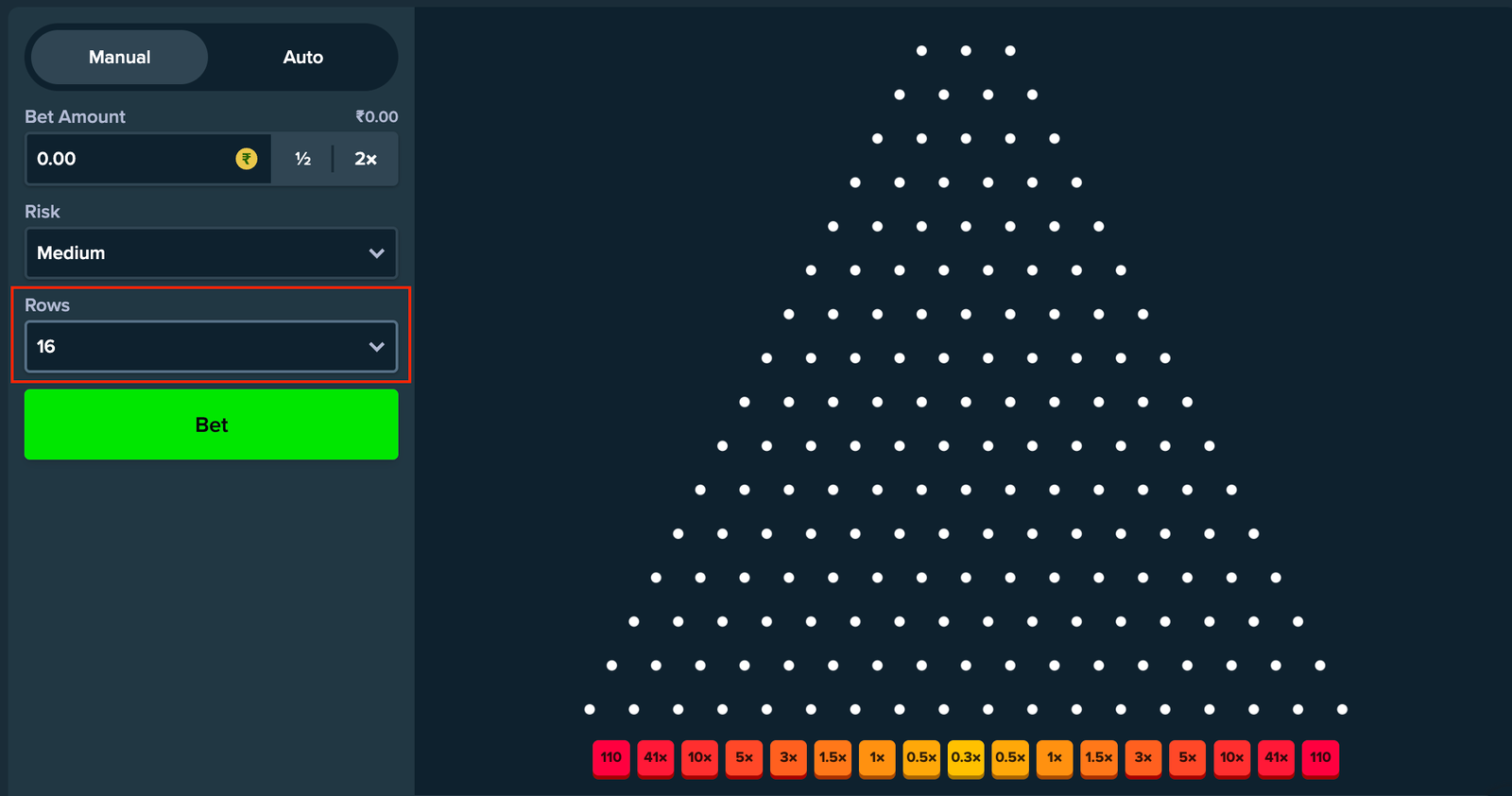 Stake Plinko Guide - How to set the number of 'rows'